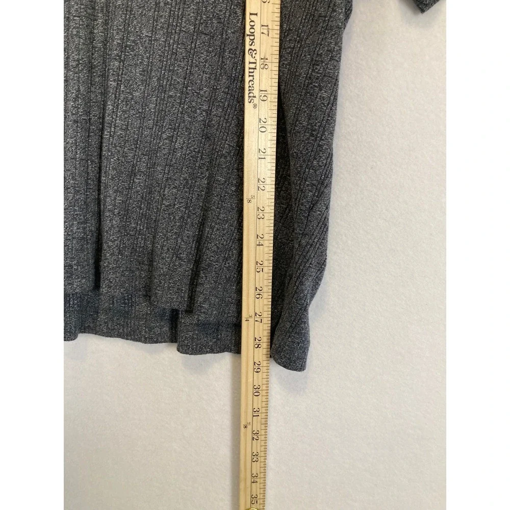 90s Aesthetic Calvin Klein Jeans Men XL Gray Ribbed Knit Short Sleeve Polo Shirt